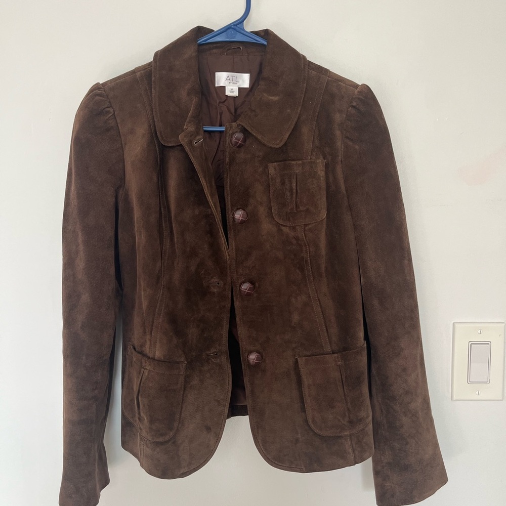 A.P.C. Women's Brown Suede Blazer